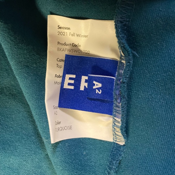 Ader Error Blue Stitched Logo Crewneck - Picture 7 of 14